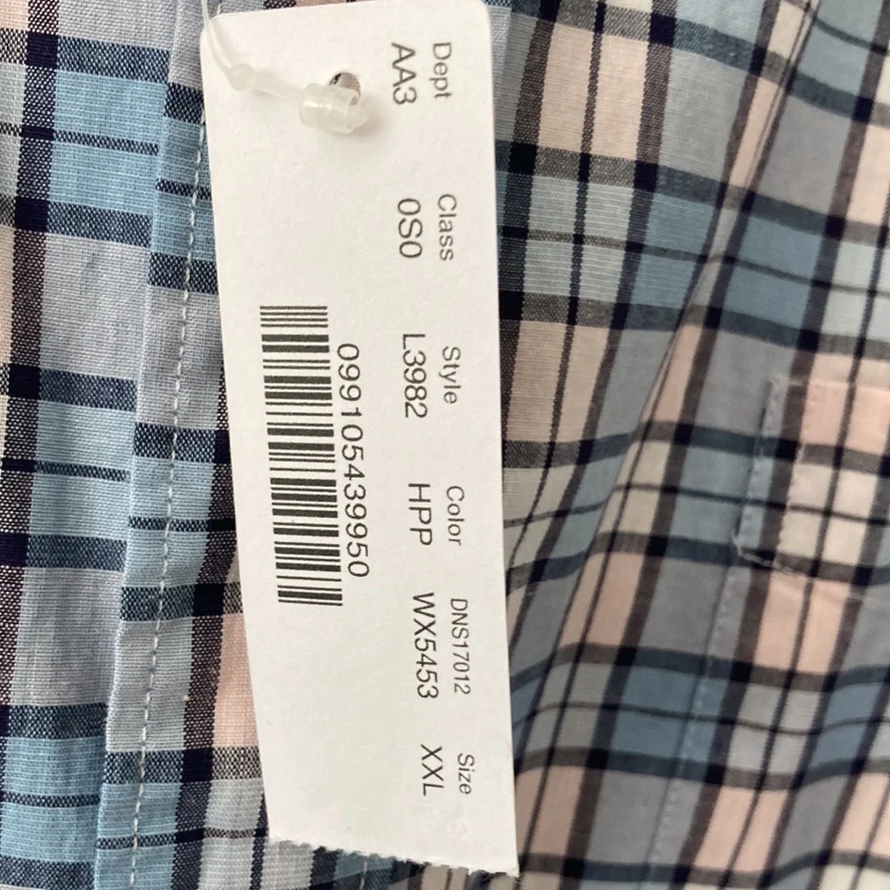 NWT J Crew Pastel Plaid Shirt Size XXL
